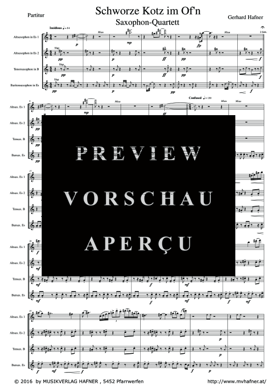 Product gallery: Page 7 of 11 Schworze Kotz im Ofn, , (Saxophone Quartet)