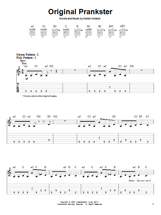 Produktgalerie: Seite 1 von 1 Original Prankster, The Offspring, Gitarre