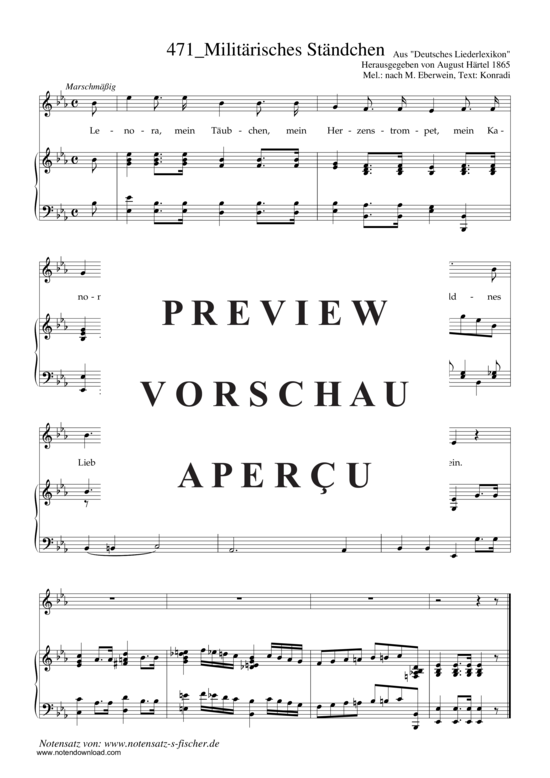 Product gallery: Page 2 of 3 Militärisches Ständchen , , Piano and Voice