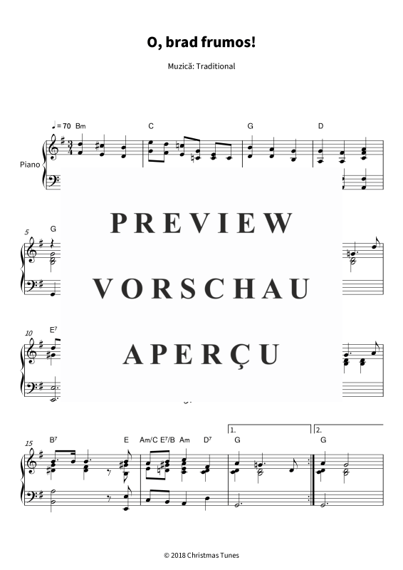 Produktgalerie: Seite 5 von 6 O, brad frumos! - Cântecul de Craciun atemporal, , Klavier Solo