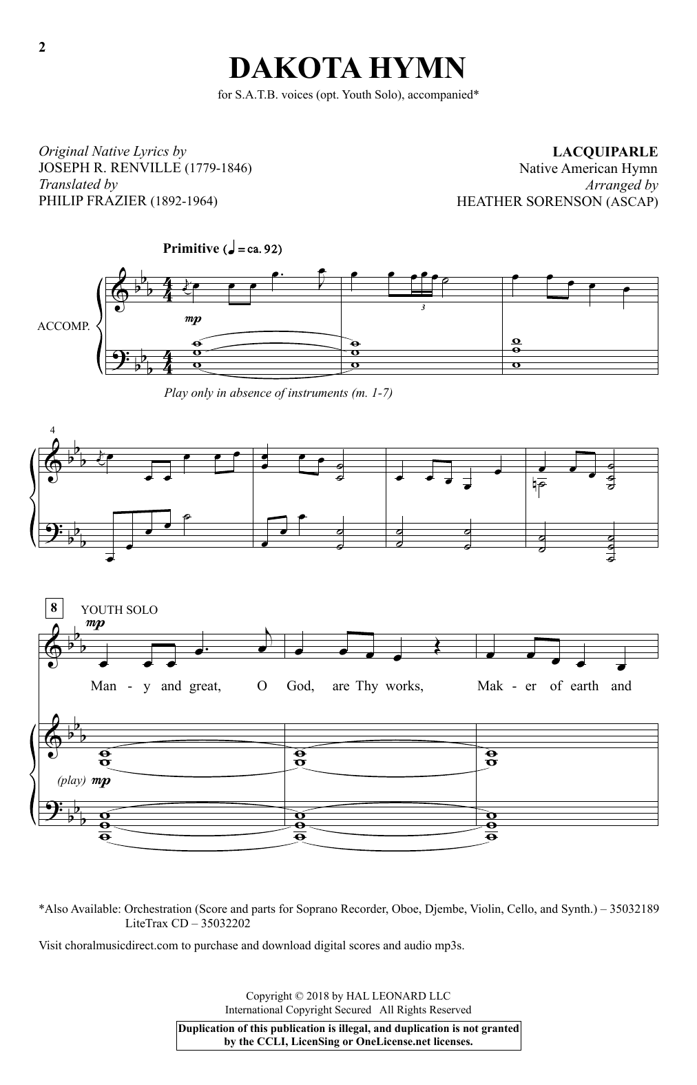 Produktbild zu: Dakota Hymn