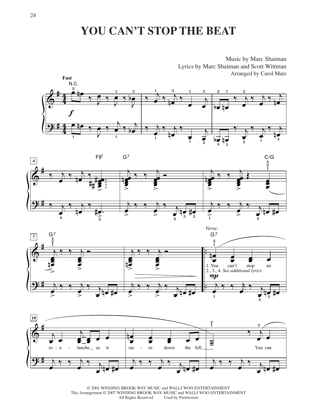 Product picture to: You Can't Stop The Beat (from Hairspray) (arr. Carol Matz)