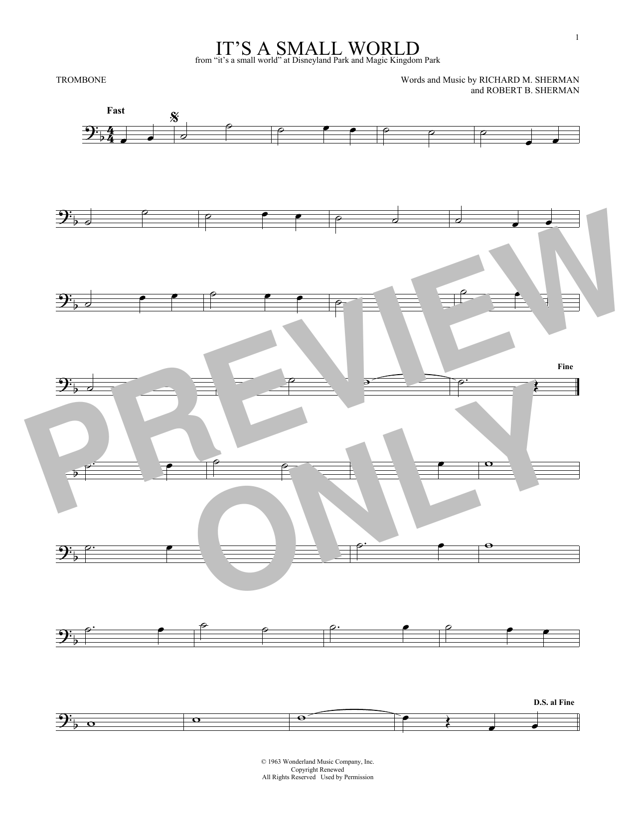Product gallery: Page 1 of 1 It's A Small World, Sherman Brothers
