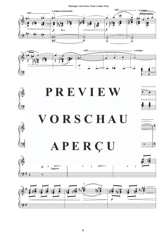 Product gallery: Page 7 of 8 Overture from L'amico Fritz, , Solo Piano