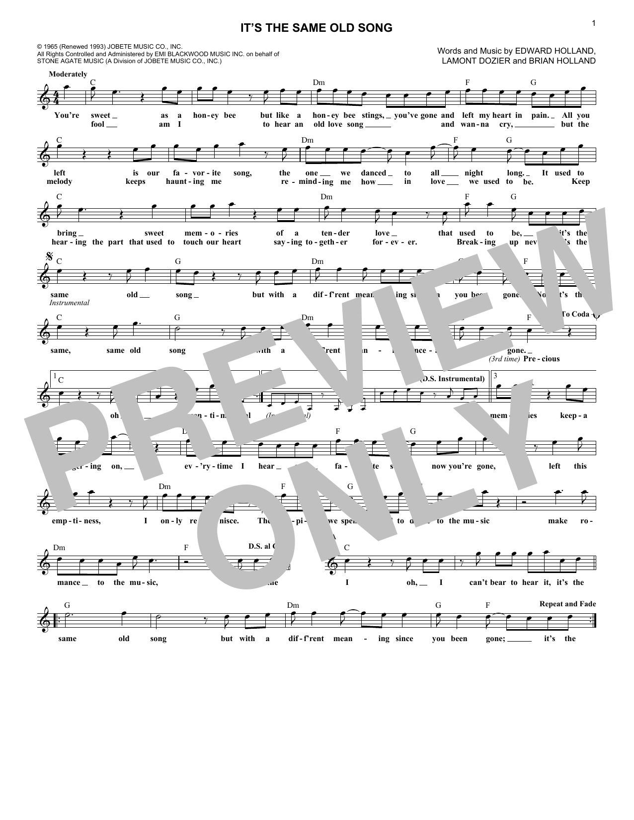 Produktbild zu: It's The Same Old Song