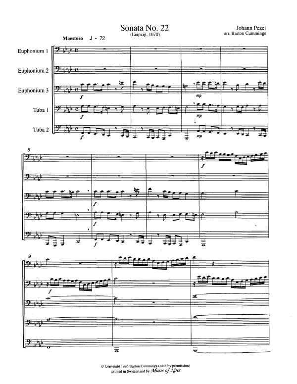 Produktgalerie: Seite 1 von 10 Sonata No. 22, , Tuba Quintett EEETT