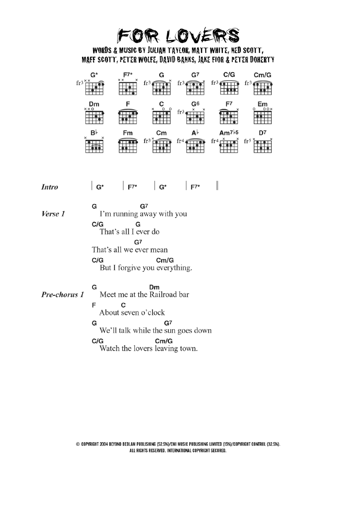 Produktgalerie: Seite 1 von 1 For Lovers (featuring Pete Doherty), Wolfman, Gitarre
