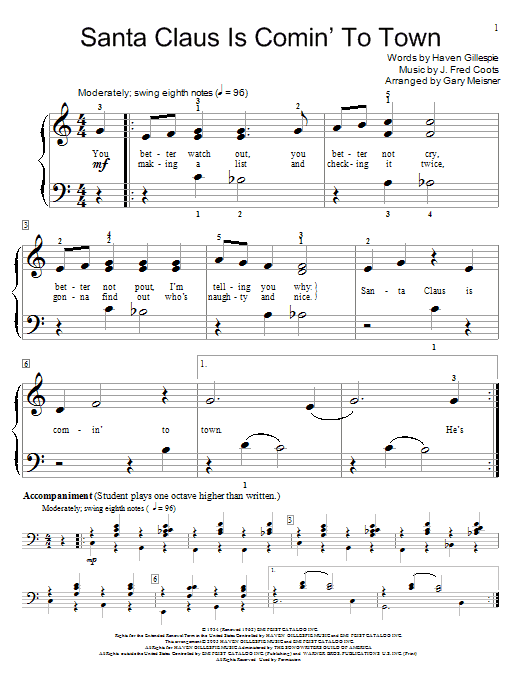 Produktbild zu: Santa Claus Is Comin' To Town
