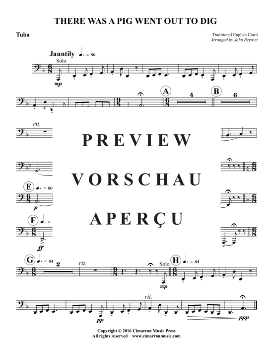 Produktgalerie: Seite 10 von 10 There was a pig went out to dig , , (Blechbläserquintett)