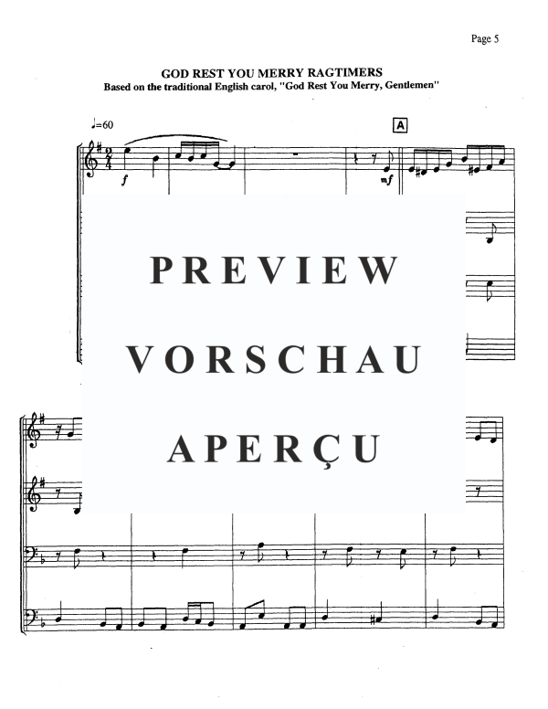 Produktgalerie: Seite 7 von 11 Two Ragtime Carols, , Blechbläser Quartett