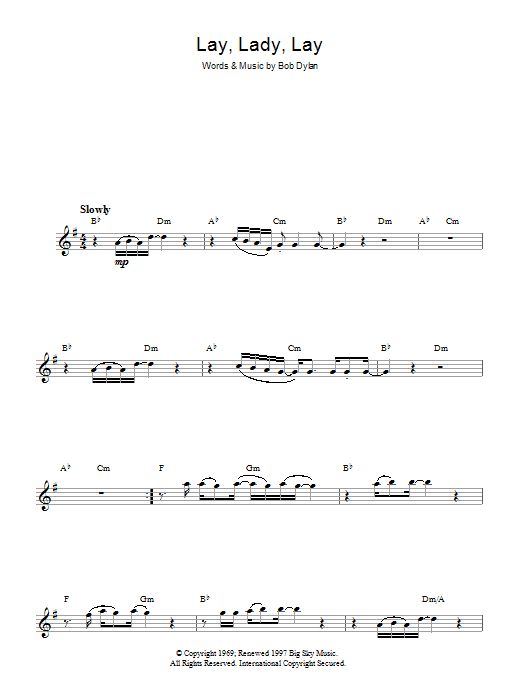 Produktgalerie: Seite 1 von 1 Lay Lady Lay, Bob Dylan, Melodieinstrument