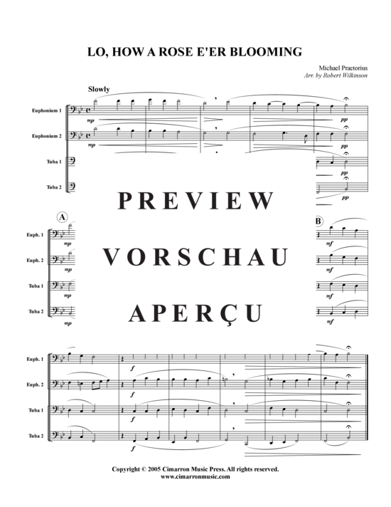 Product gallery: Page 2 of 8 Lo, How a Rose E er Blooming , , (Tuba Quartet: 2x Baritone, 2xTuba)