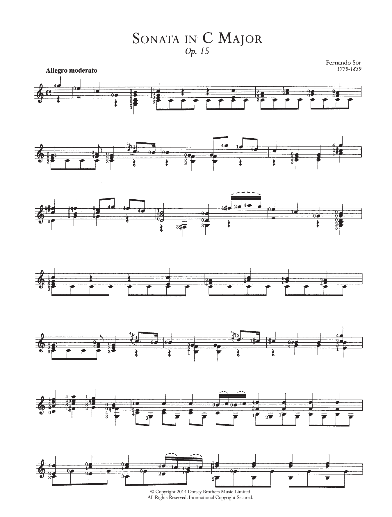 Product gallery: Page 1 of 1 Sonata In C Major, Op.15, Fernando Sor