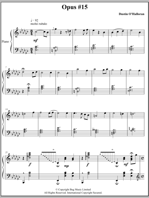 Product gallery: Page 1 of 1 Opus 15, Dustin O'Halloran
