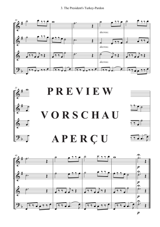 Produktgalerie: Seite 4 von 4 The President´s Turkey-Pardon , , (Blechbläser Quartett)