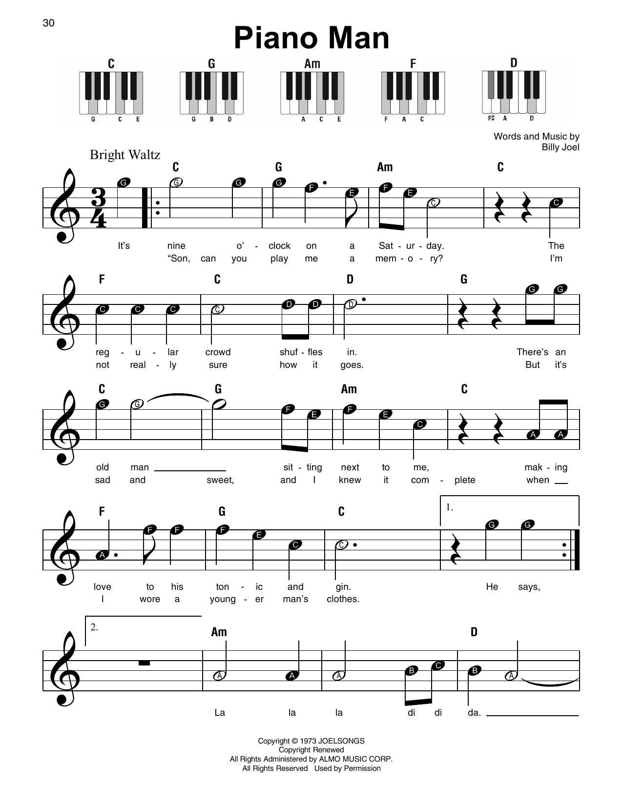 Produktgalerie: Seite 1 von 1 Piano Man, Billy Joel, Klavier