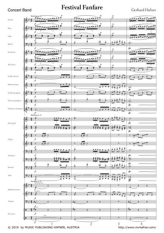 Product gallery: Page 1 of 11 Festival Fanfare, , (large wind orchestra)