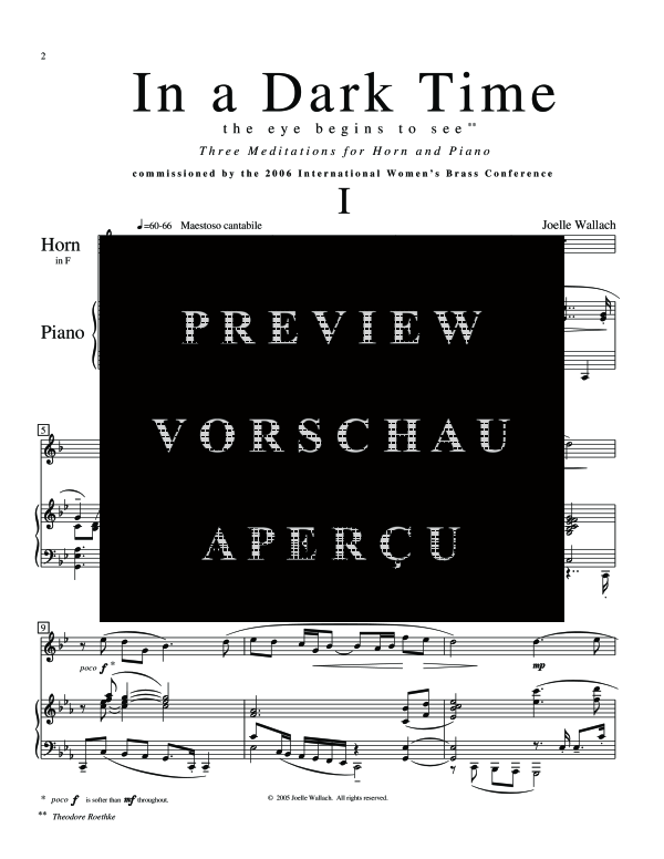Produktgalerie: Seite 5 von 11 In A Dark Time, , (Horn in F und Klavier)