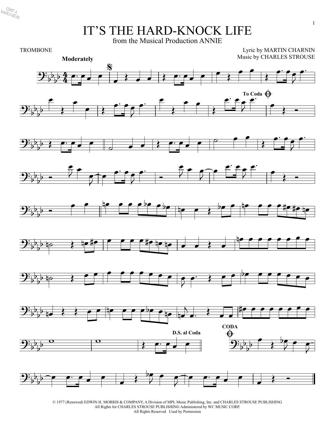 Product gallery: Page 1 of 1 It's The Hard-Knock Life (from Annie), Charles Strouse