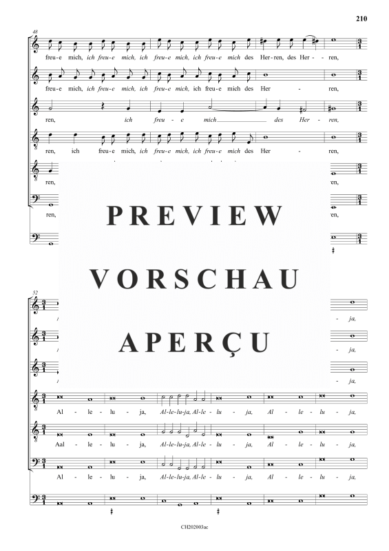 gallery: Alleluja, ich will dem Herren singen , , (Gemischter Chor 6-stimmig)