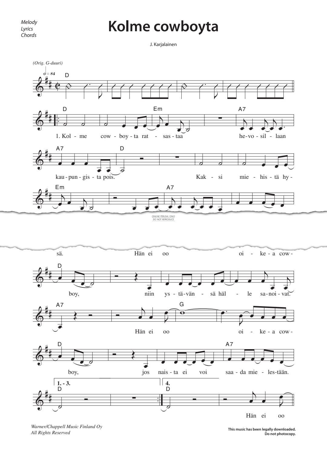 Product gallery: Page 1 of 1 Kolme cowboyta, Jukka Karjalainen