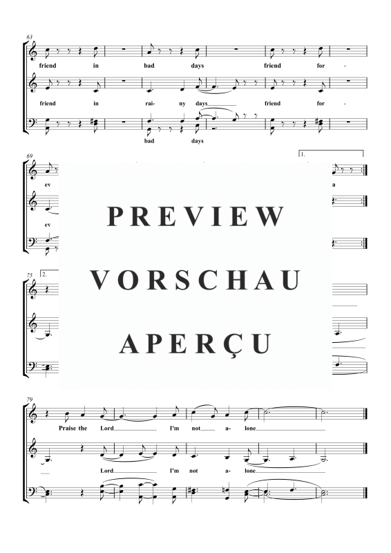 Produktgalerie: Seite 6 von 6 I´m Not Alone, , Gemischter Chor