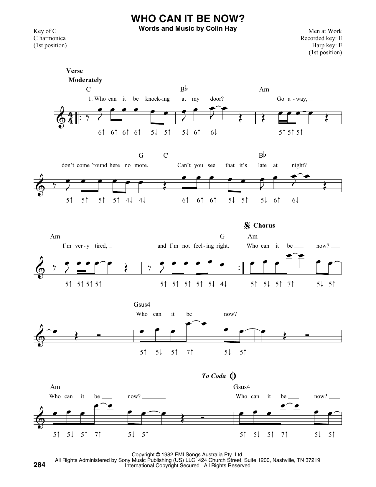 Product gallery: Page 1 of 1 Who Can It Be Now?, Men At Work