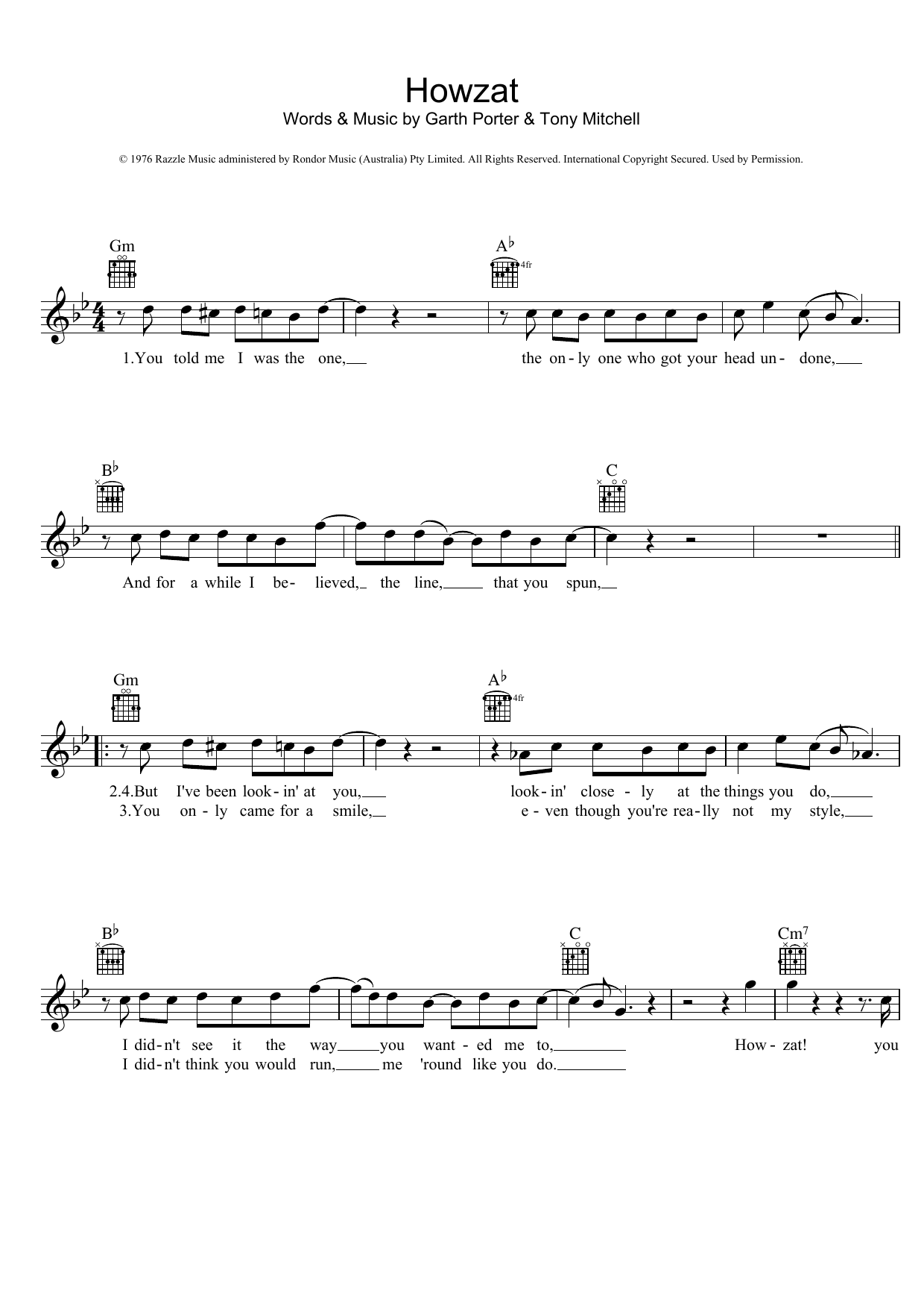 Produktgalerie: Seite 1 von 1 Howzat, Sherbet, Melodieinstrument