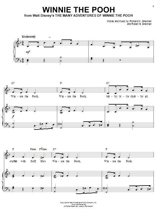 Produktbild zu: Winnie The Pooh (from The Many Adventures Of Winnie The Pooh)