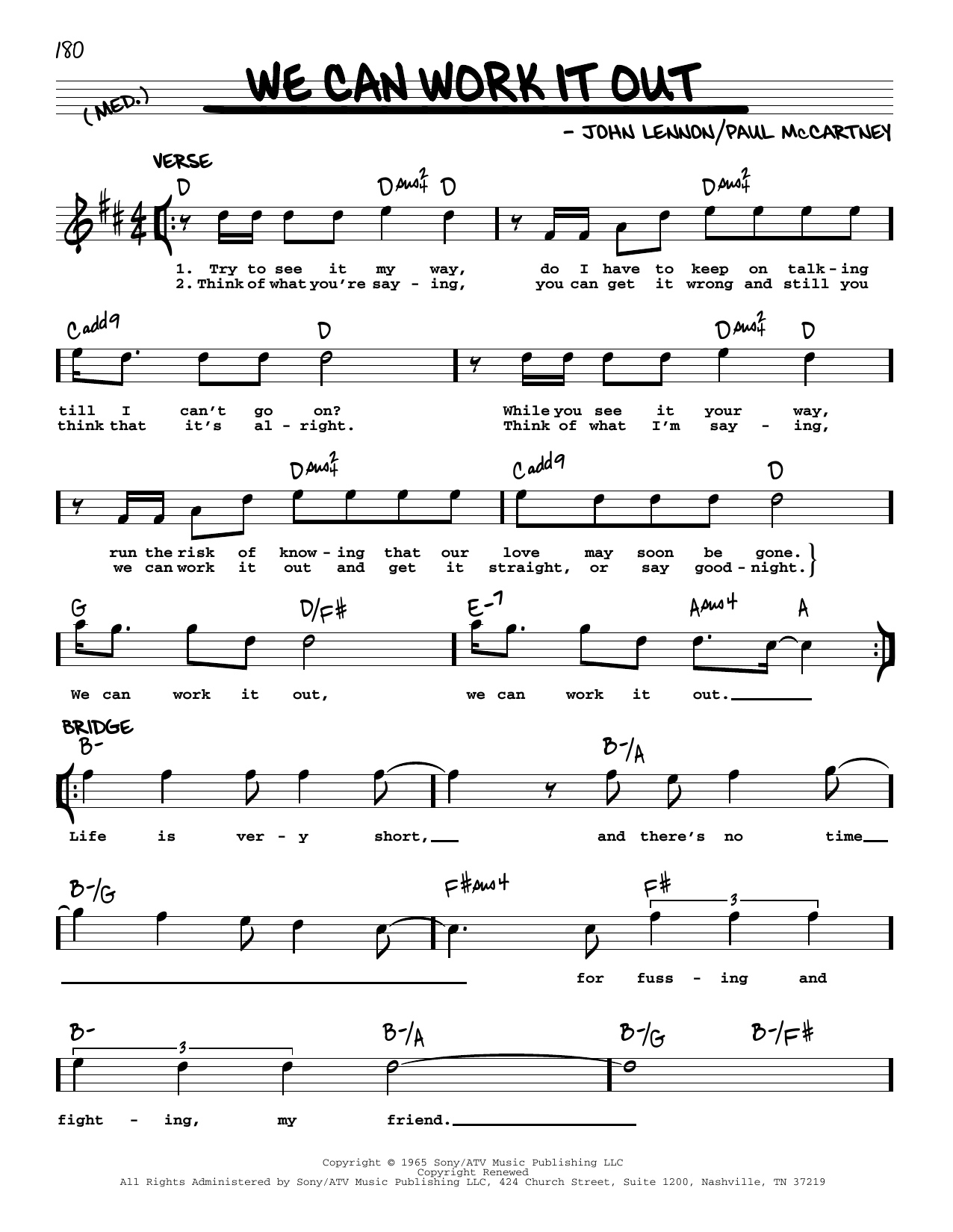 Product picture to: We Can Work It Out [Jazz version]
