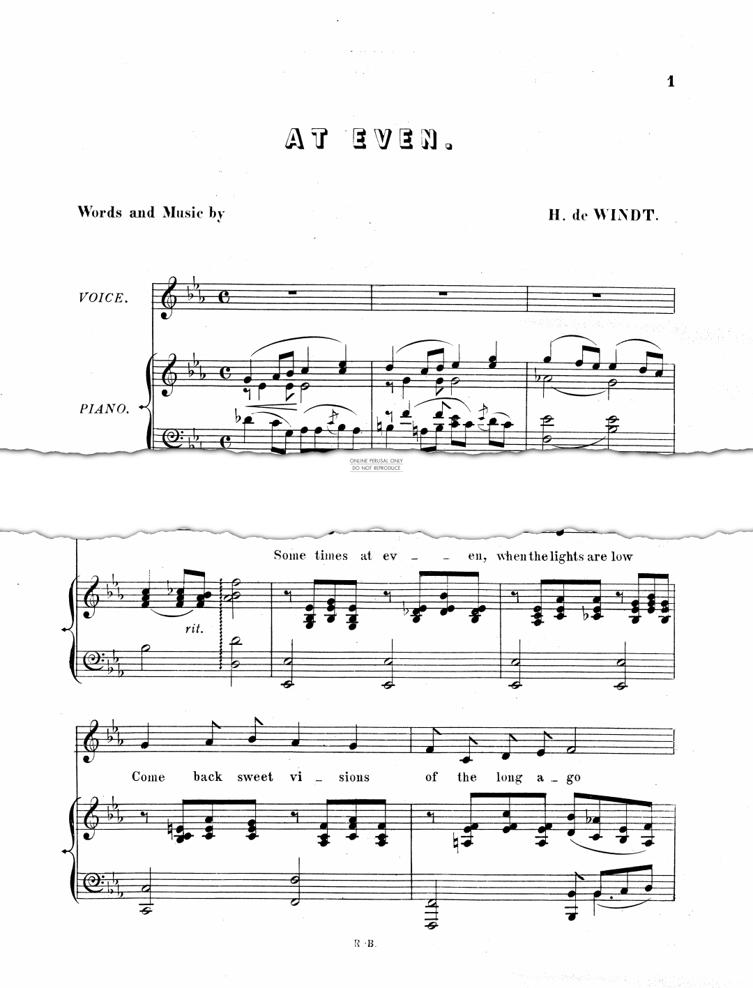 Produktgalerie: Seite 1 von 1 At Even, H. de Windt, Gesang, Klavier