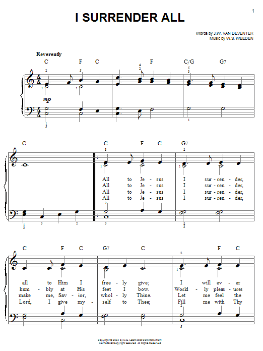 Produktbild zu: I Surrender All