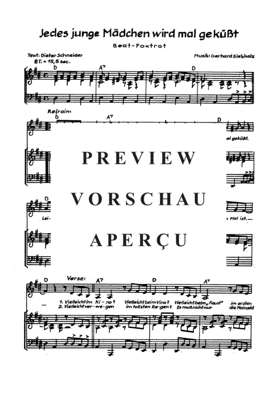 Product gallery: Page 4 of 4 Jedes junge Mädchen wird mal geküsst , , Piano and Voice