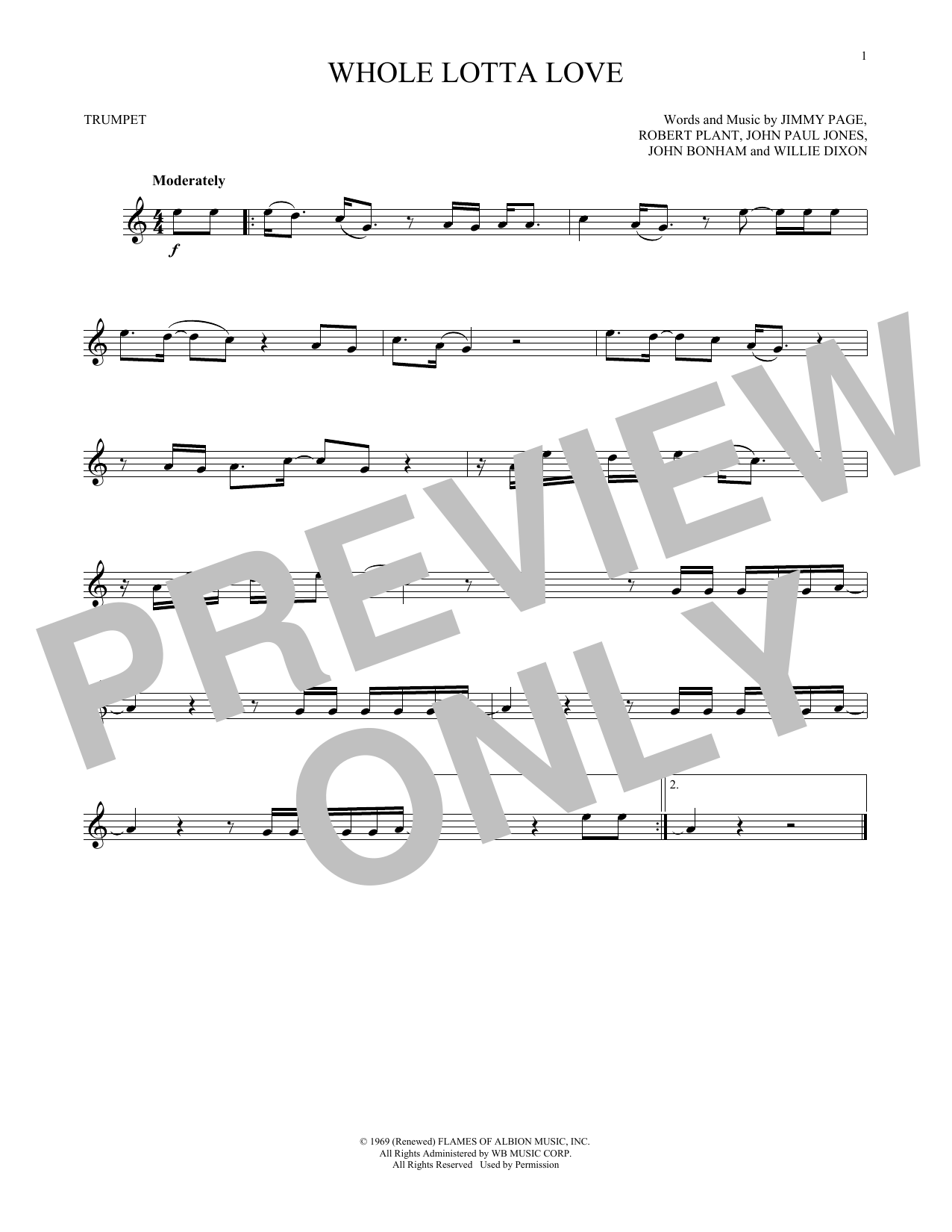 Produktgalerie: Seite 1 von 1 Whole Lotta Love, Led Zeppelin, Trompete