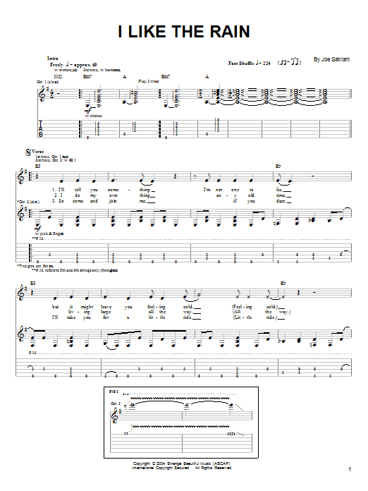 Produktgalerie: Seite 1 von 1 I Like The Rain, Joe Satriani, Gitarre