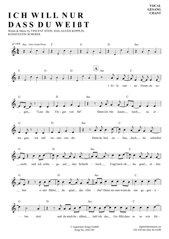 Ich will nur dass du weißt 