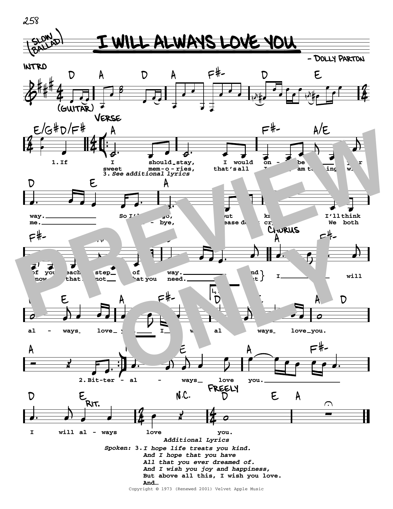 Produktbild zu: I Will Always Love You