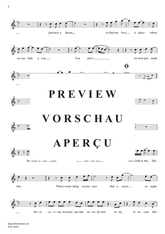 Produktgalerie: Seite 3 von 4 You and I , Scorpions, (Oboe / Fagott)