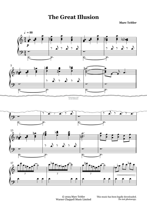 Produktgalerie: Seite 1 von 1 The Great Illusion, Marc Teitler, Klavier