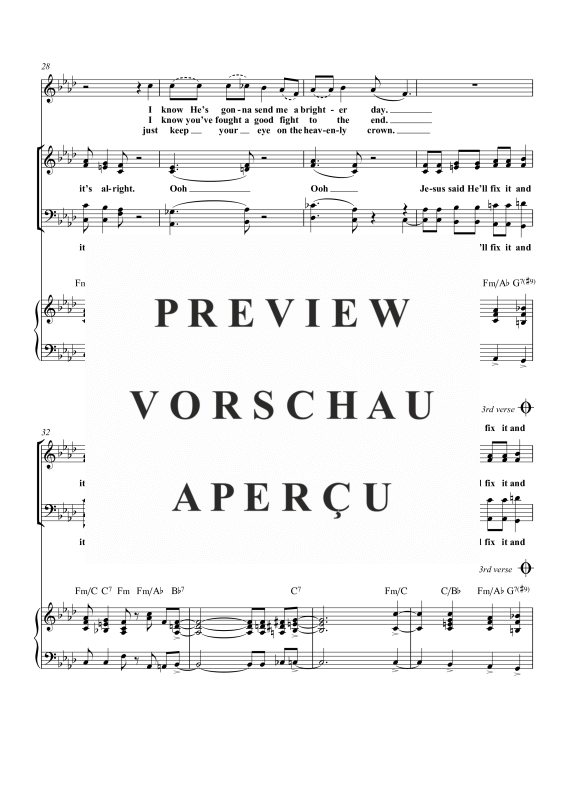 Produktgalerie: Seite 10 von 11 It´s Alright, , Gemischter Chor SAB und Klavier