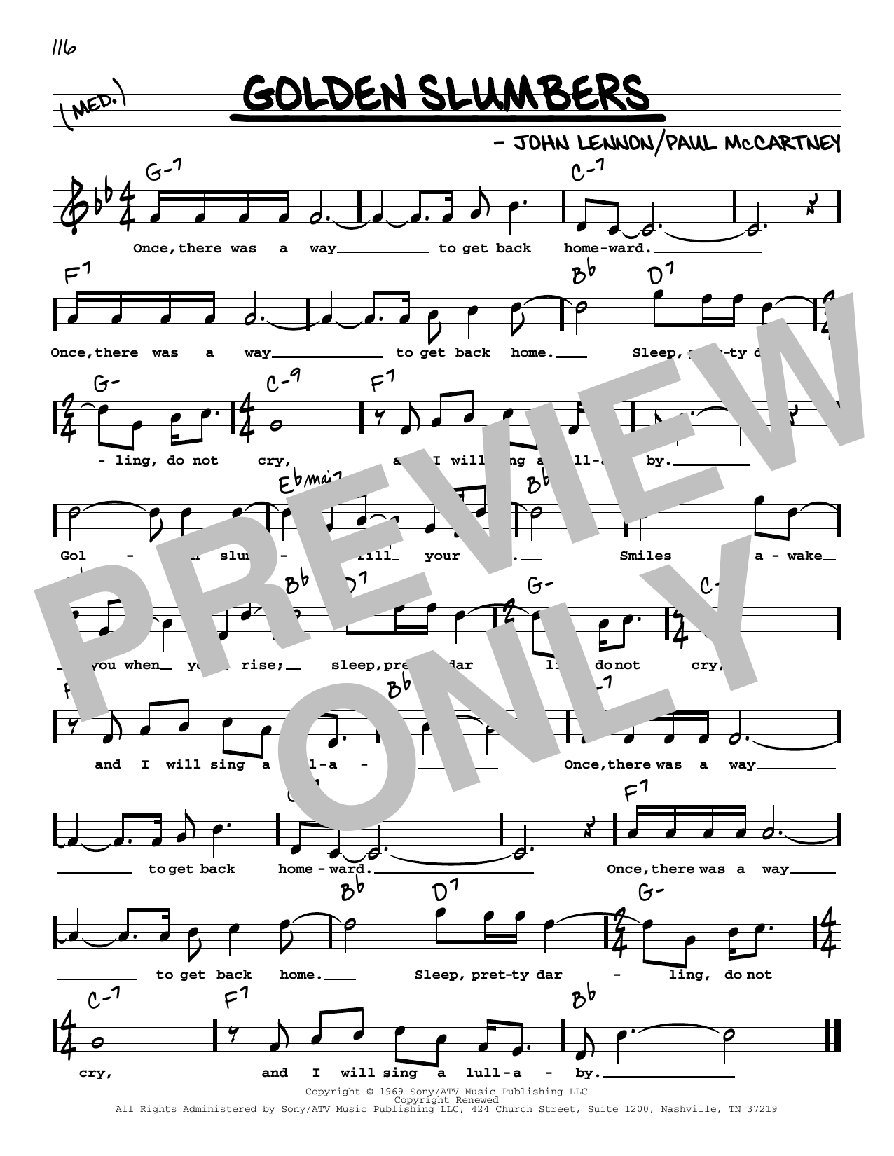 Product gallery: Page 1 of 1 Golden Slumbers (High Voice), The Beatles