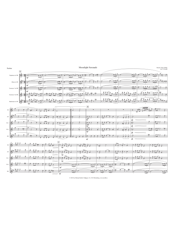 Product gallery: Page 1 of 9 Moonlight Serenade, , Saxophone Quintet
