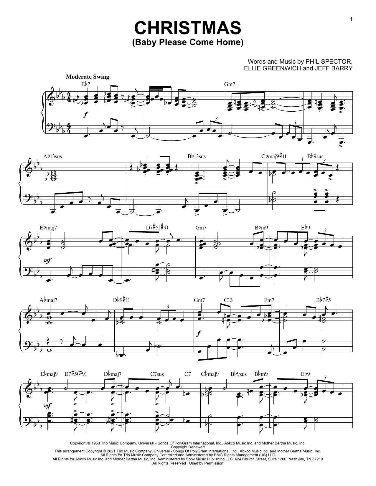 Produktbild zu: Christmas (Baby Please Come Home) [Jazz version] (arr. Brent Edstrom)