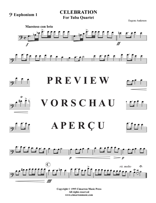 Product gallery: Page 3 of 8 Celebration , , (Tuba Quartet: 2x Baritone, 2xTuba)