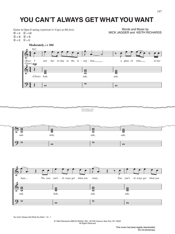 gallery: You Can't Always Get What You Want, The Rolling Stones, Gesang, Gitarre, Klavier