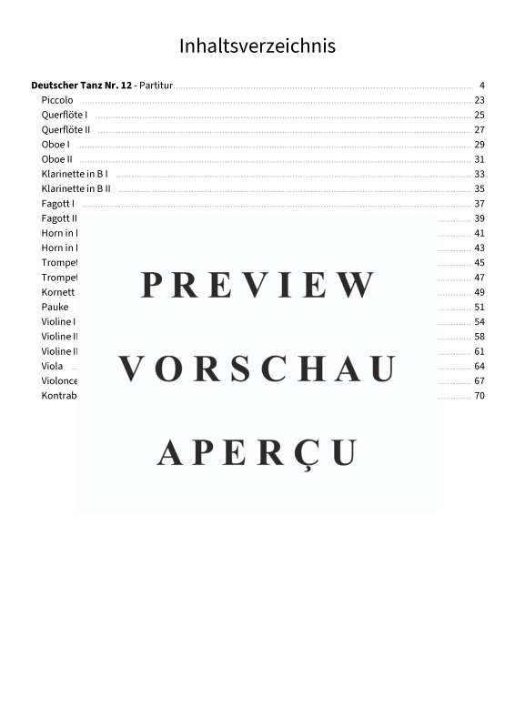 Produktgalerie: Seite 5 von 11 Deutscher Tanz Nr. 12, , Jugendkammerorchester