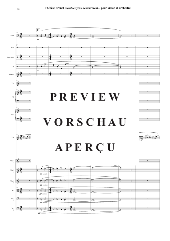 Product gallery: Page 20 of 21 Seul Tes Yeux Demeur&egrave rent , , (violin solo + orchestra) score only