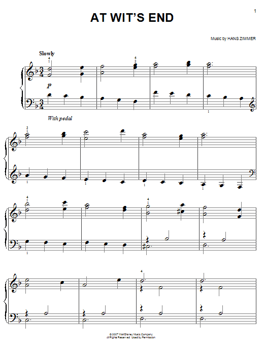 Produktbild zu: At Wit's End (from Pirates Of The Caribbean: At World's End)