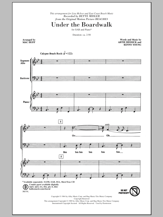 Produktgalerie: Seite 1 von 1 Under The Boardwalk, Mac Huff, Chor