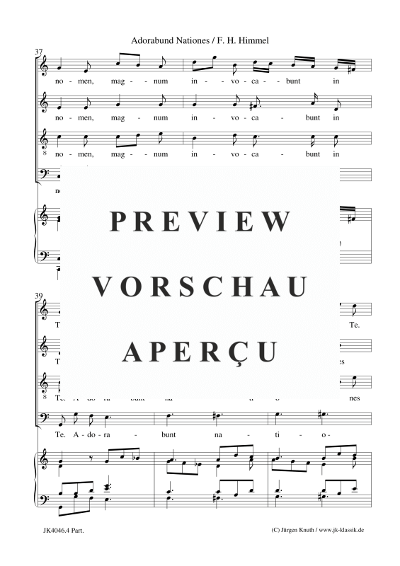 gallery: Adorabund Nationes (Weihnachtsmotette), , (Gemischter Chor und Orgel)